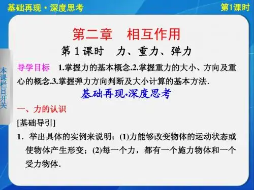 力、重力、弹力