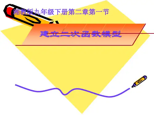 建立二次函数模型