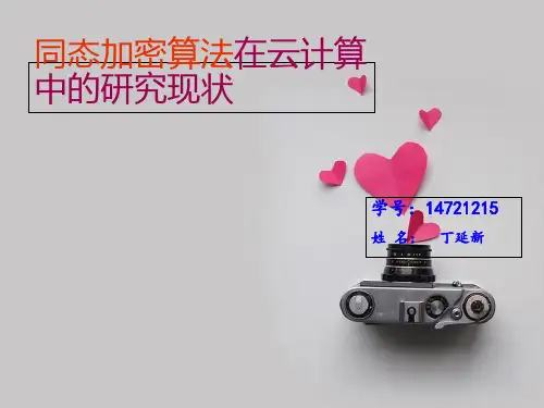 同态加密算法在云计算中的研究现状上课讲义