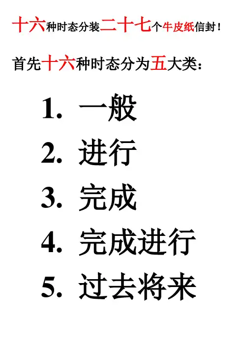 十六种时态、