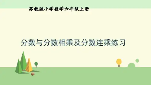 苏教版 数学 六年级上册 分数与分数相乘及分数连乘练习