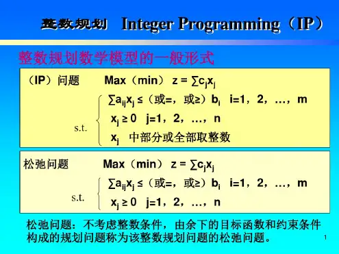运筹学整数规划