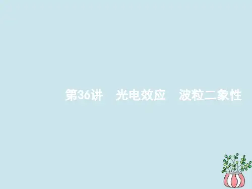 XX鸭版高考物理总复习第十六章近代物理初步第讲光电效应波粒二象性课件.pptx