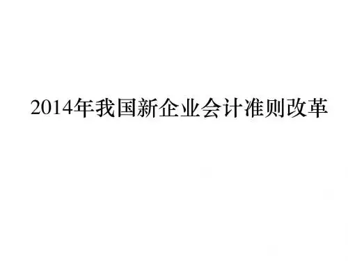 2014年新会计准则培训课件