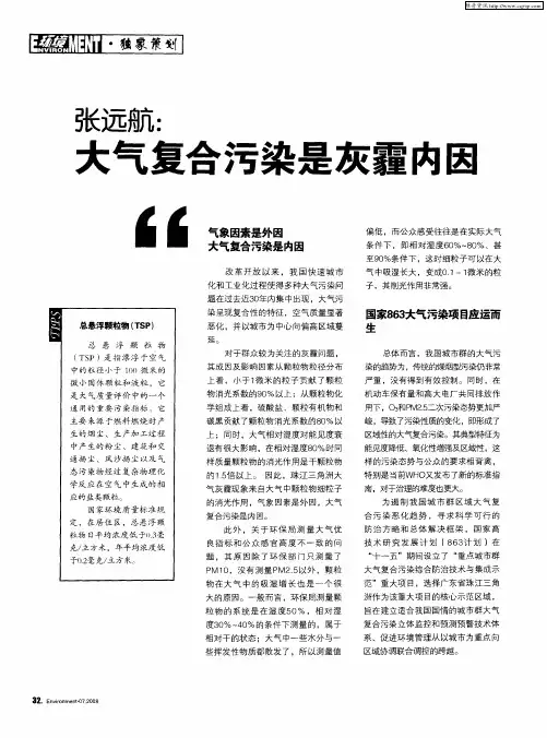 张远航：大气复合污染是灰霾内因