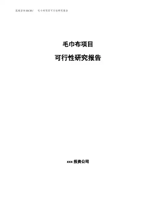 毛巾布项目可行性研究报告