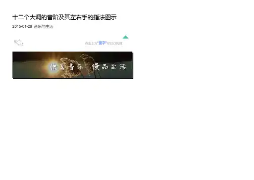 十二个大调的音阶及其左右手的指法图示