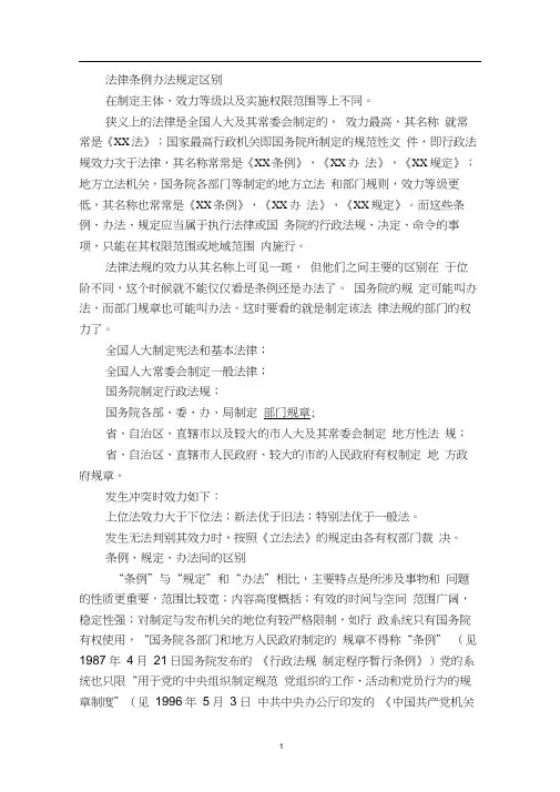 法律_条例_办法_规定_区别