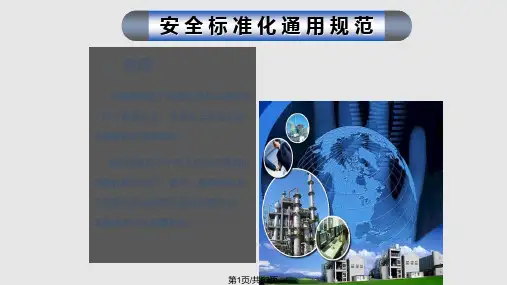 危险化学品从业单位安全标准化通用规范PPT课件