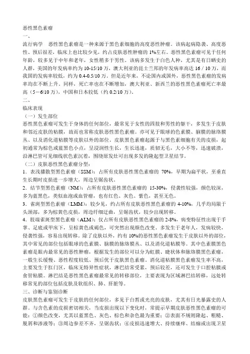 恶性黑色素瘤