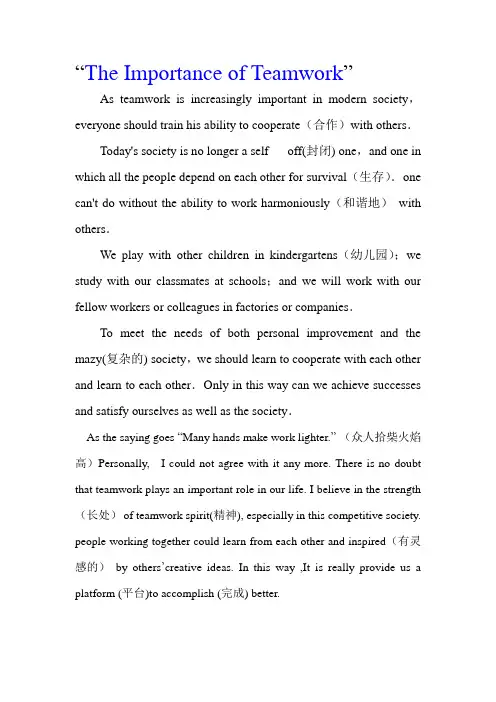 英语作文 3