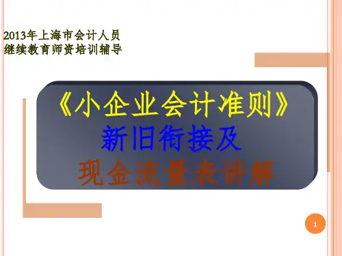 会计继续教育(小企业会计准则PPT课件