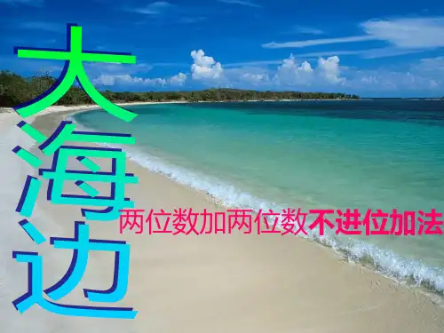 青岛版一年级下册第七单元《大海边》信息窗1课件ppt(两位数加两位数不进位加法)