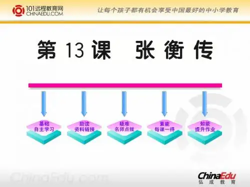 人教新课标版高一必修四《张衡传》优化教学PPT课件