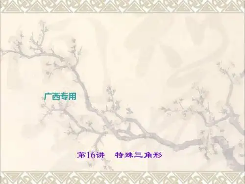 中考数学总复习第一篇考点聚焦第四章图形的初步认识与三角形第16讲特殊三角形课件