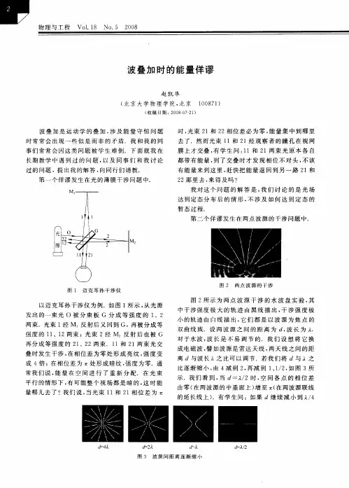 波叠加时的能量佯谬
