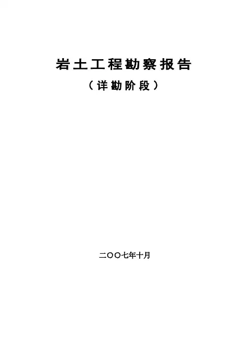 地质详勘报告
