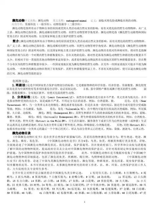 濒危动物