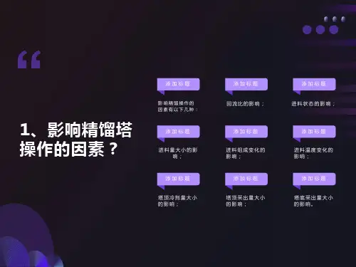 影响精馏塔操作的因素