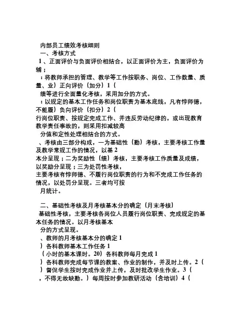 教育咨询师绩效考核办法