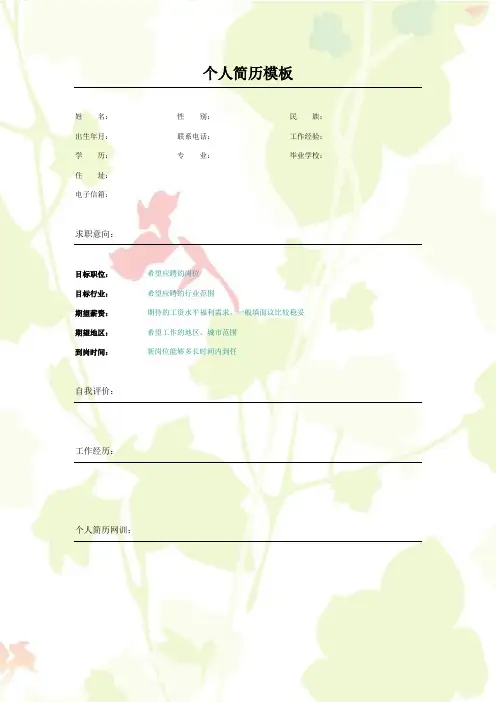 清雅叶子个人简历