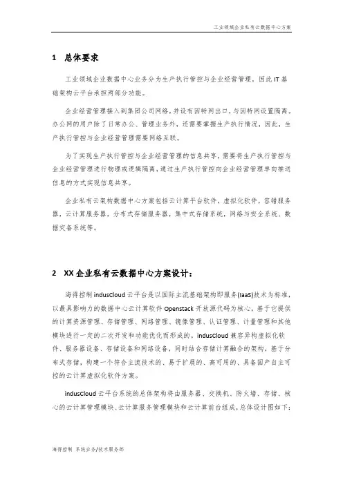 企业云计算数据中心方案