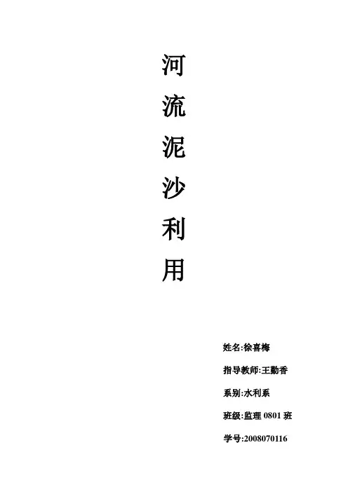 河流泥沙作用