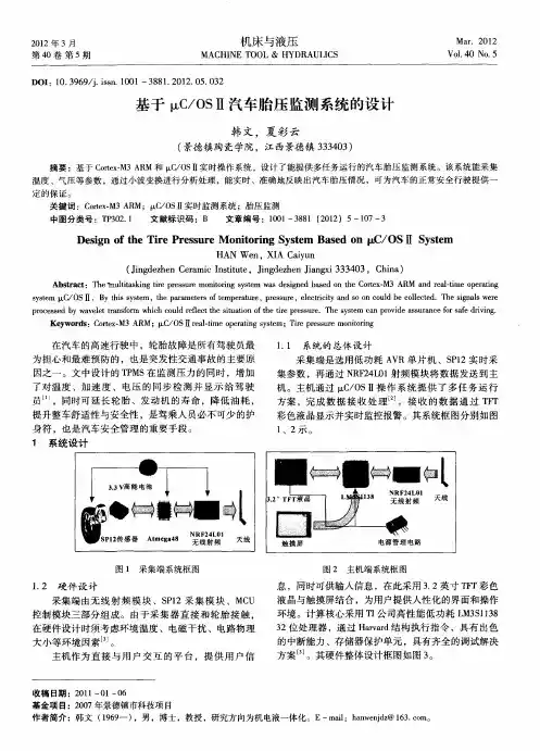 基于μC／OSⅡ汽车胎压监测系统的设计