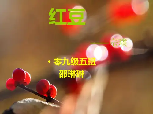 《红豆》宗璞 ppt课件