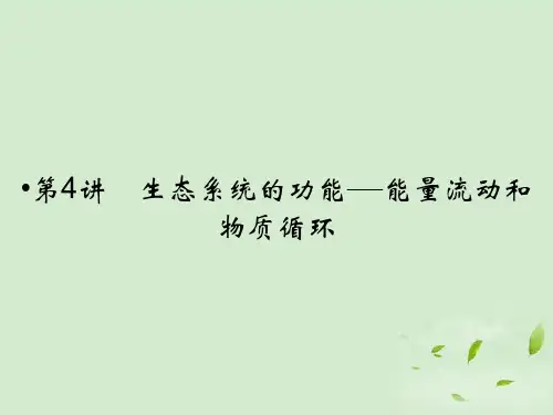 【创新设计】高考生物一轮复习资料 第二单元 第4讲生态系统的功能课件 新人教版必修3