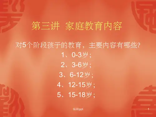 家庭教育内容0-6岁