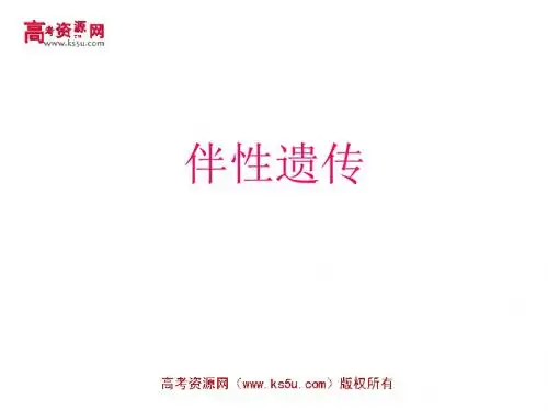 2.3伴性遗传