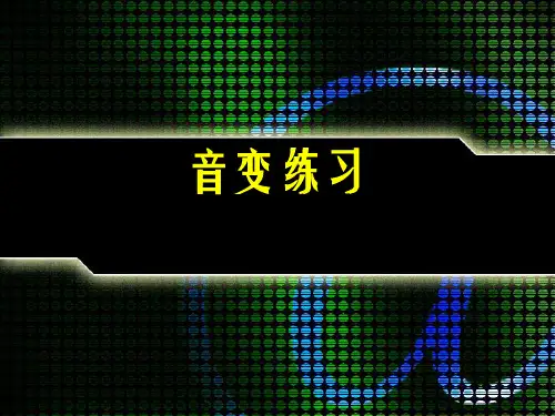 音变训练音变练习