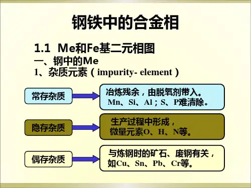 钢铁中的合金相的综述