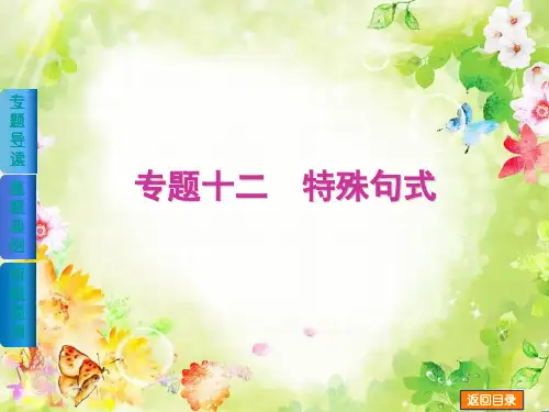 【高考英语】2018最新版本高考英语二轮复习《单项填空》权威课件(全国卷地区通用)：专题十二_特殊句式