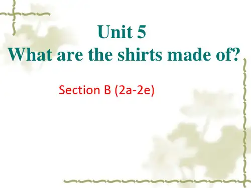 人教版英语九年级unit_5_What_are_the_shirts_made_of_教学课件(Period5)(共21张PPT)