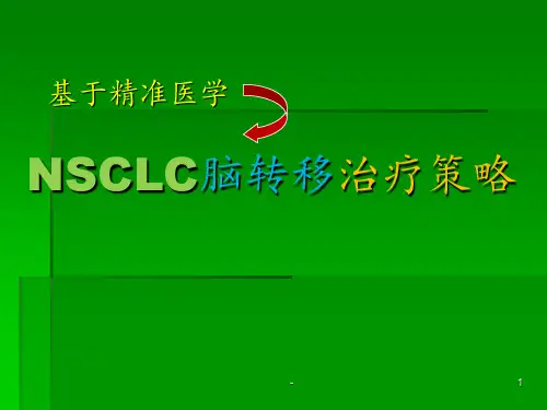 非小细胞肺癌NSCLC脑转移治疗策略ppt课件