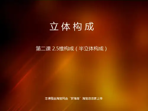 2- 立体构成的构成方法—2.5维构成(半立体构成)