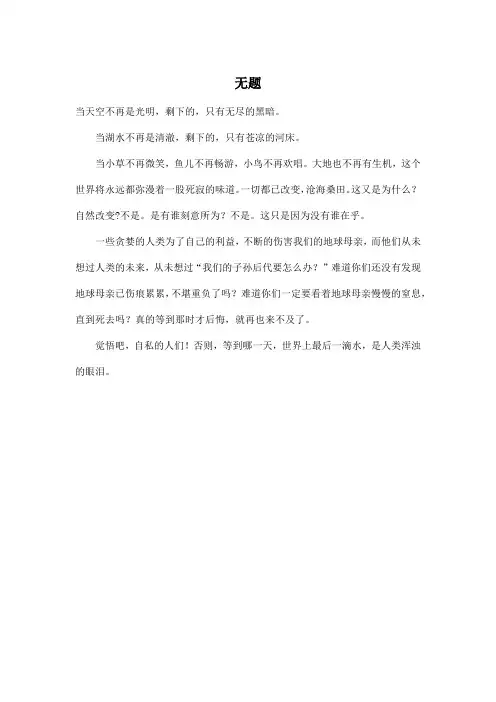 无题_初中初二作文300字_4