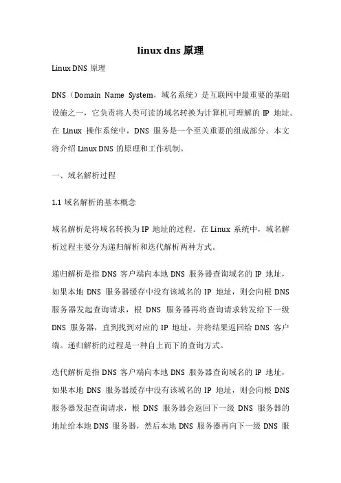 linux dns 原理