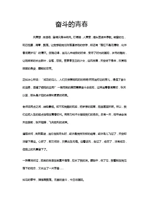奋斗的青春