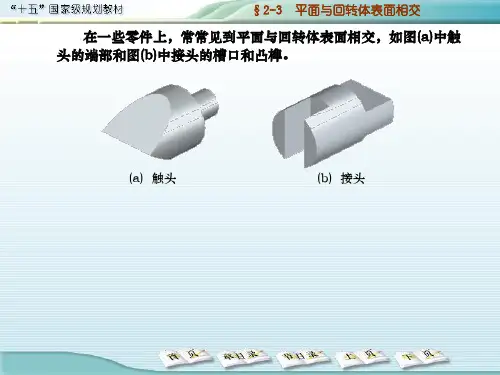 第二章(3)平面与回转体表面相交