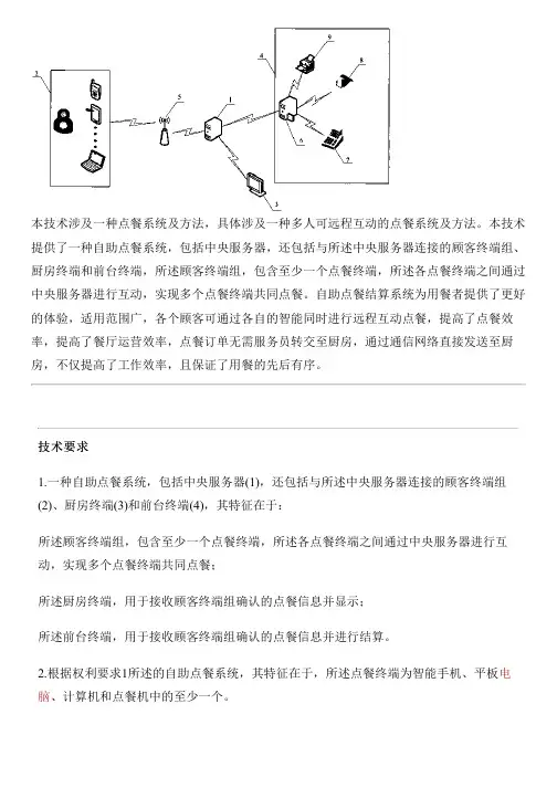 自助点餐系统及方法与制作流程