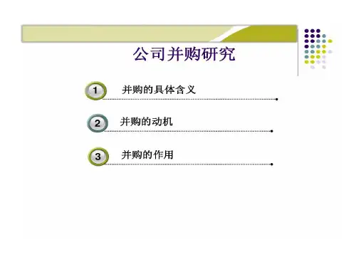 公司并购动机和效应分析共39页