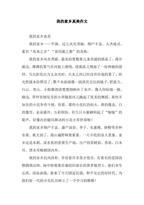 我的家乡真美作文