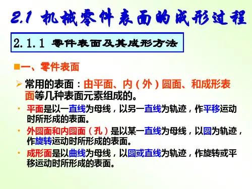 机械零件表面的成型过程.