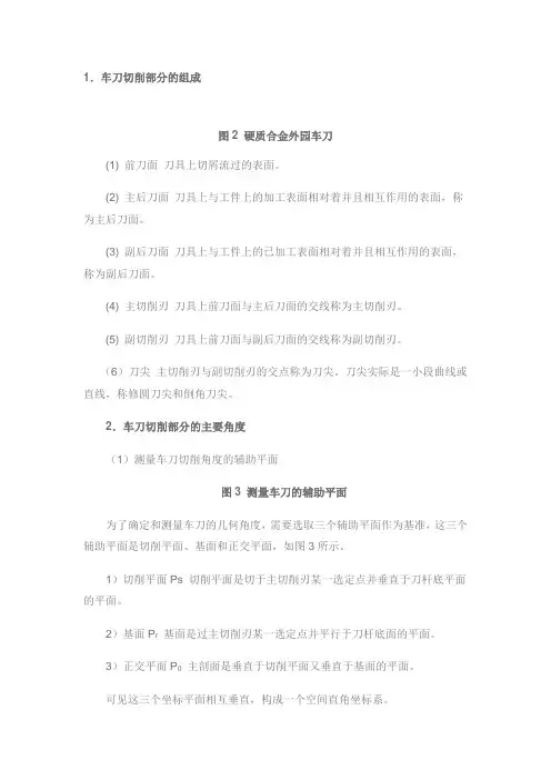 刀具角度的认识