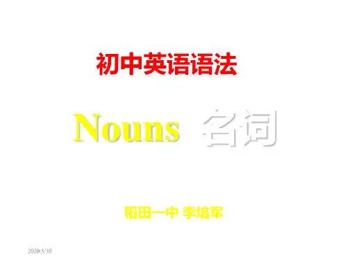 初中英语语法名词