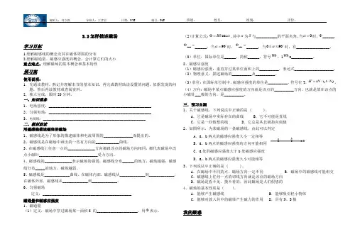 5.2怎样描述磁场学案