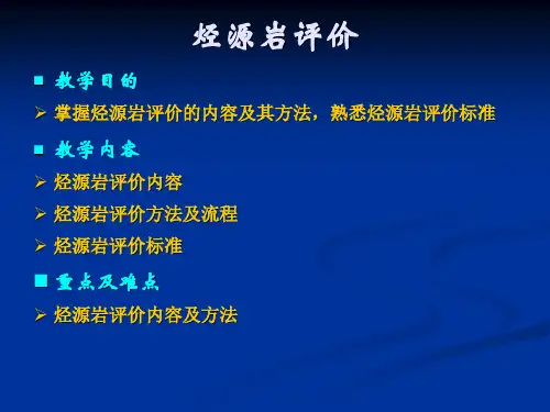 烃源岩评价